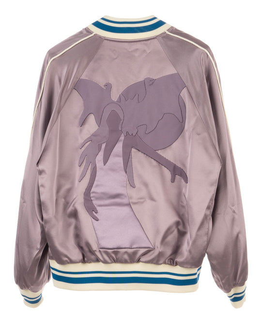 SILK LAVENDER BOMBER JACKET