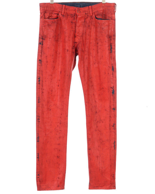 x H&M PAINTED JEANS